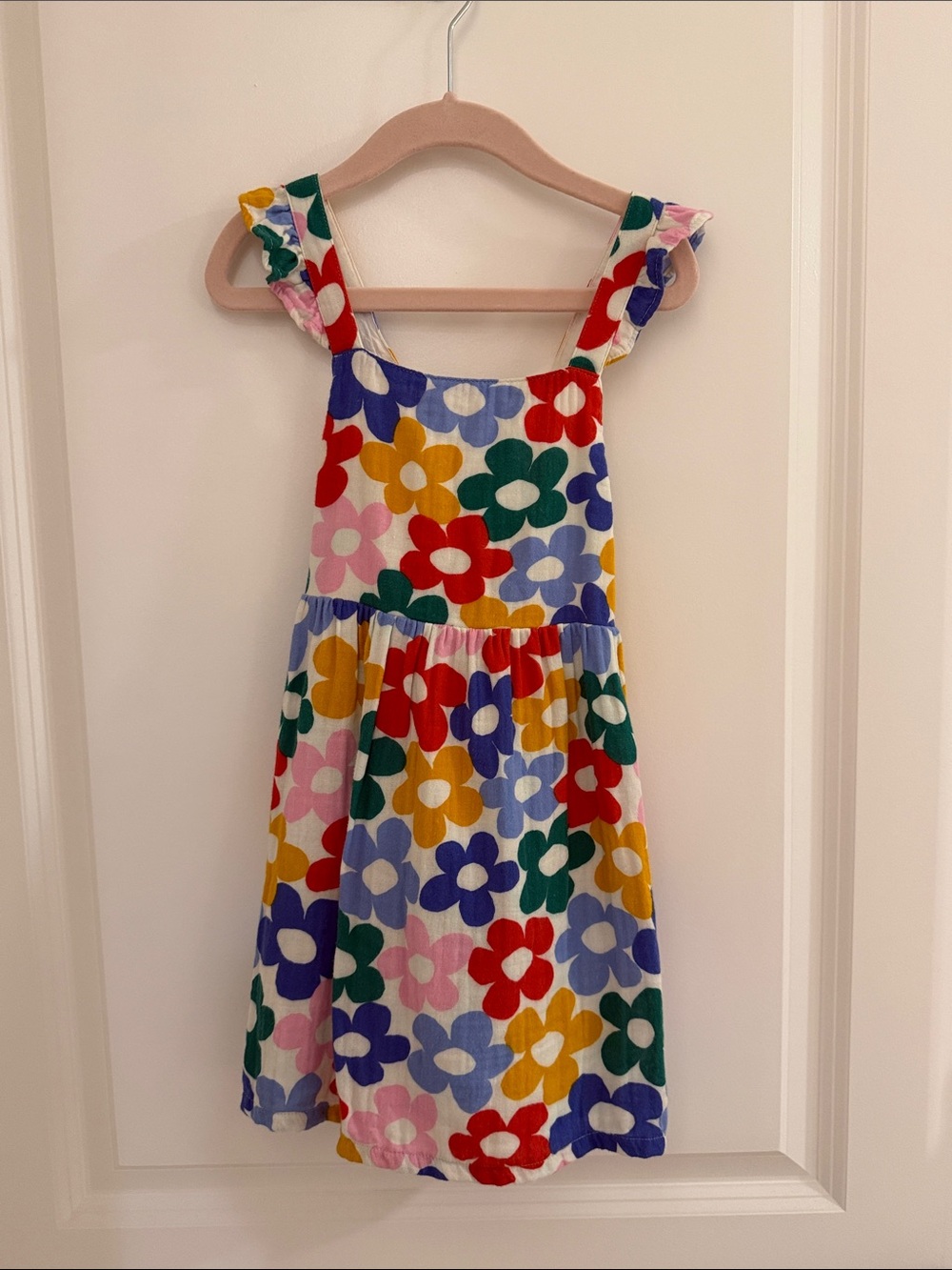 Hanna Andersson Multicolor Floral Gauze Sundress with Ruffle Straps